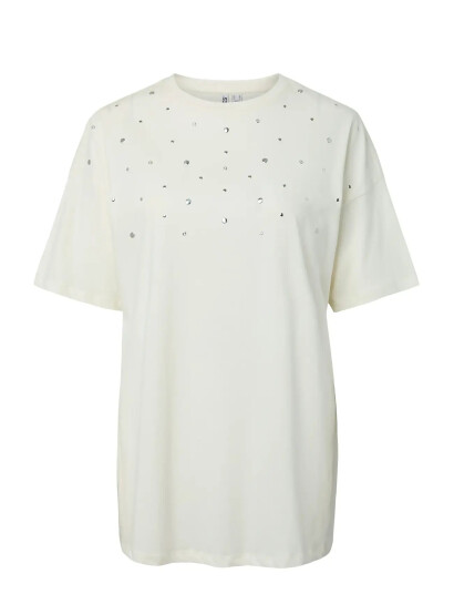 Pieces Pcskylar Ss Os Detail Tee Fsy Pp Bc - Cream - S Pieces Pcskylar Ss Os Detail Tee Fsy Pp Bc - Cream - S