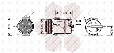 VAN WEZEL 3700K409 AC-kompressor
