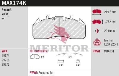 MERITOR MAX174K Bremseklosser
