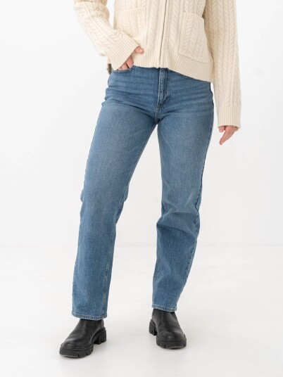 Vila Kelly Jaf High Waisted Straight Jeans Denim 34/32