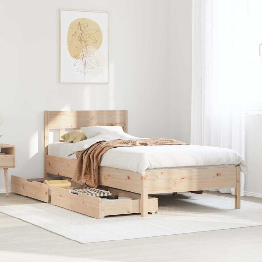  Sengeramme uten madrass 75x190 cm heltre furu 8721102942792