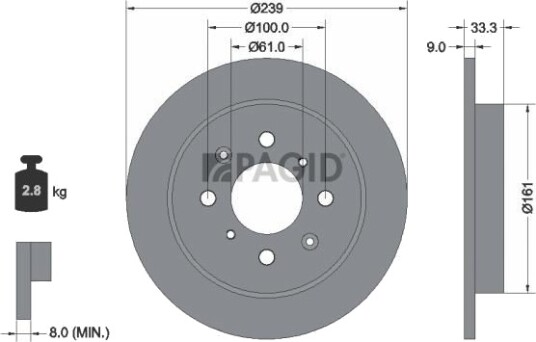 PAGID 55040N Bremseskive