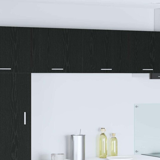 Hengende skap Riga 2 pcs Svart eik og hvit 50 x 31 x 40 cm Hengende skap Riga 2 pcs Svart eik og hvit 50 x 31 x 40 cm