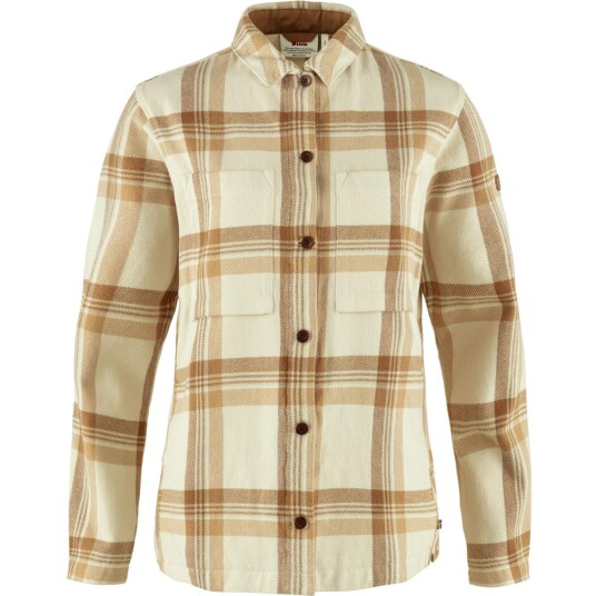 Fjellreven  Singi Flannel Overshirt W Dame, 113-196 Chalk White-Dune Beige, L