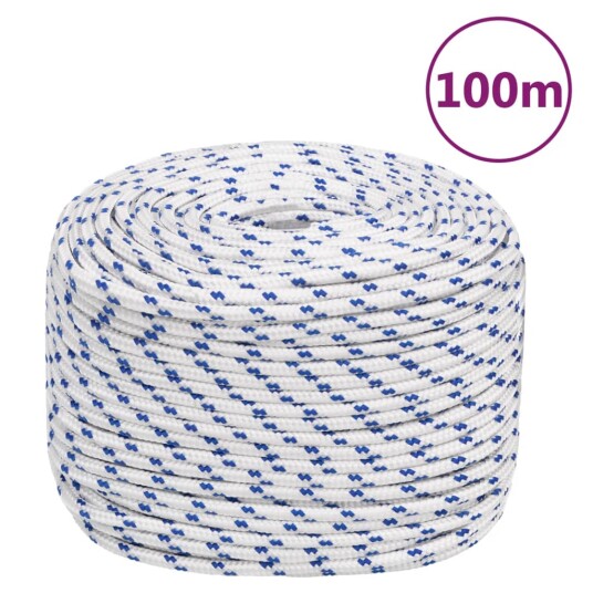  Båttau hvit 10 mm 100 m polypropylen