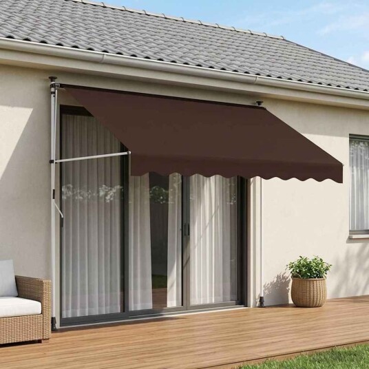 vidaXL Manuell utskiftbar markise Brun 300 cm