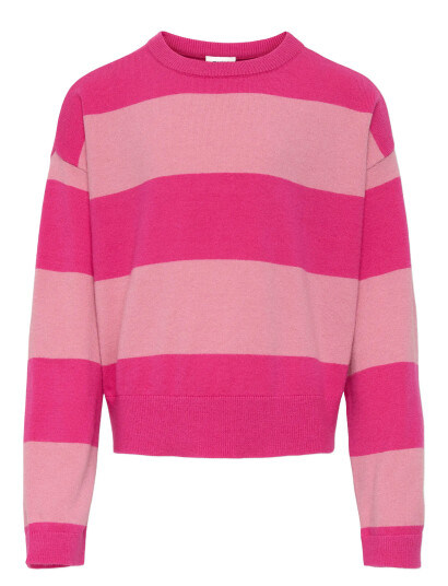 Kids Only Kogtala Ls Stripe Oneck Ot Knt Pink 122-128