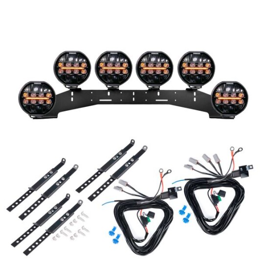 Ekstralys PURELUX 7200   Round / 18 cm / 108W 6 stk   Komplett pakke WRC