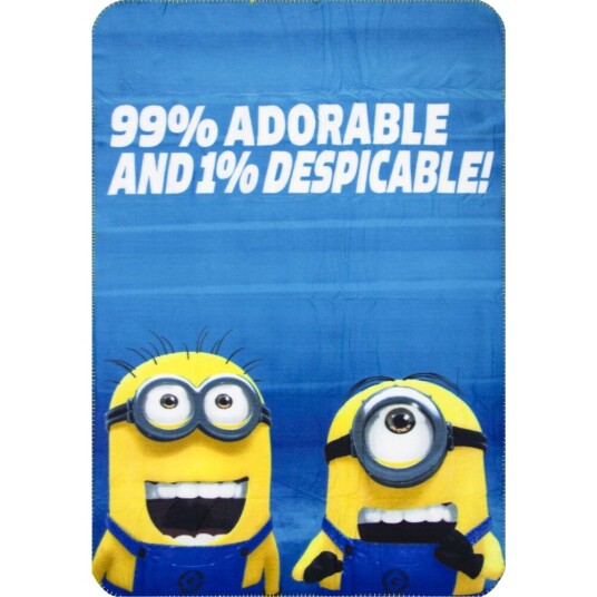 Sun City Minions Fleece pledd 99% Adorable and 1% Despicable 100cm x150cm