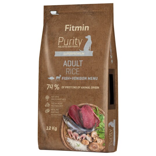Fitmin Purity To-Pakning Voksen Ris Fisk Med Hjort 2 X 12 kg Fitmin Purity To-Pakning Voksen Ris Fisk Med Hjort 2 X 12 kg