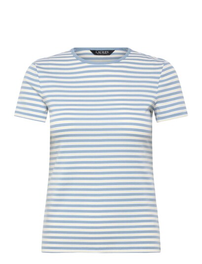 Lauren Ralph Lauren Refined Str 1X1 Rib Knt T Shirt Blue XS