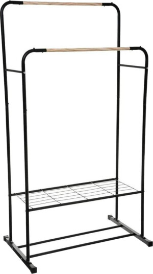 Klesstativ av metall - svart - 80 x 50 x 150 cm