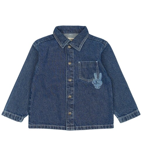 The New Tnstparker Os Denim Overshirt Blue 92
