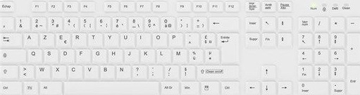 Cherry Contour Active Key MedicalKey ClassicClean AK C8100   keyboard   medical hygienic design full size   AZERTY   French   white Input Device   Tastatur   Fransk   Hvit