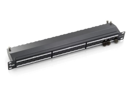 Utstyr 326624 Rj-45 Guld Cat6a Sort Reolmontering 1U