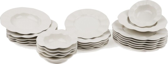 Adine Middagsservise 24 Deler Porselen - Creme Adine Middagsservise 24 Deler Porselen - Creme