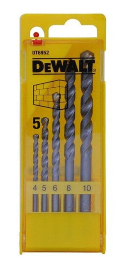 Dewalt Straight Shank - Masonry - 5 Piece Drilling Set