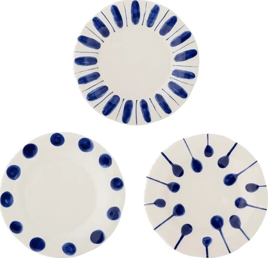 Bloomingville Linora Plate   Blue   Ø 22 CM
