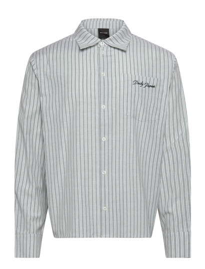 Daily Paper Stripe Script Ls Shirt - White - S Daily Paper Stripe Script Ls Shirt - White - S