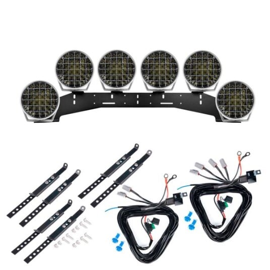Ekstralys PURELUX 9110 White Rund / 23 cm / 175W 6 stk Komplett pakke WRC