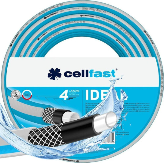 Cellfast Ideal Hageslange 1/2" ??? 4-lags, UV-bestandig, 50 m