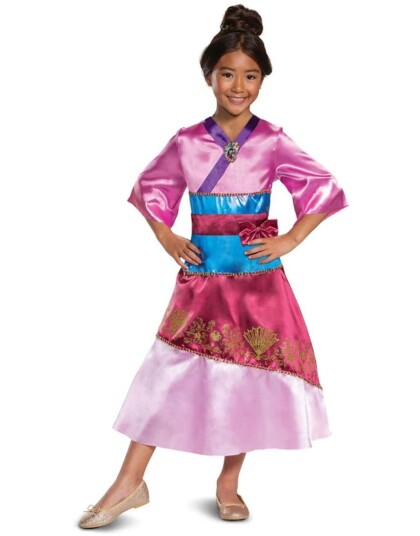 Mulan Lisensiert Deluxe Disney Kostyme til Barn 5 6 År Mulan Lisensiert Deluxe Disney Kostyme til Barn 5 6 År