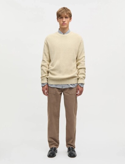 Mads Nørgaard Super Cotton Valdemar Knit Beige XL