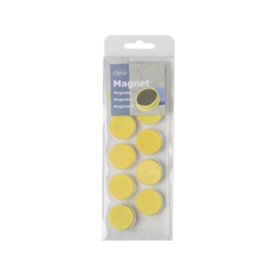 Actual Magnetknapper 25 mm gule 10-pk