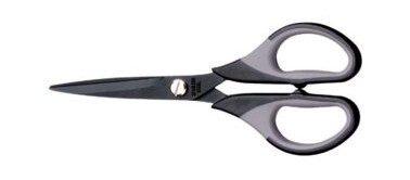 Maul 7690690 Rett Kutt Single/Enkelt Svart Grå Rustfritt Stål Kontor Saks Gummi