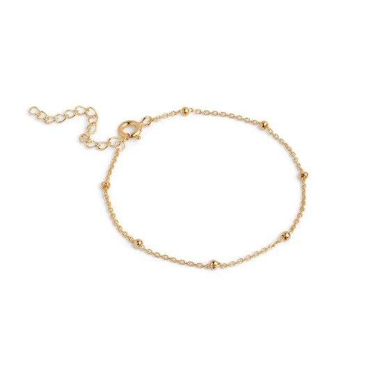 Enamel Copenhagen Beaded Chain Bracelet Forgylt Sølv Sterling 925 15 18 cm