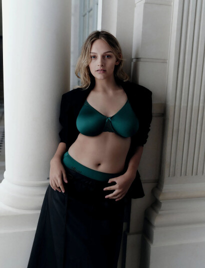CHANTELLE Hedona Covering Molded Bra Green E x 70 CHANTELLE Hedona Covering Molded Bra Green E x 70
