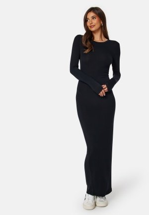 BUBBLEROOM Soft Modal Maxi Dress Black XL