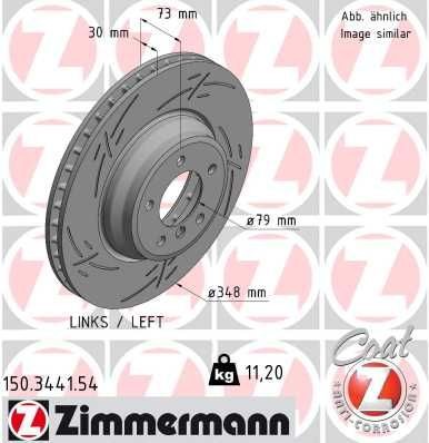 Bremseskive ZIMMERMANN 150.3441.54