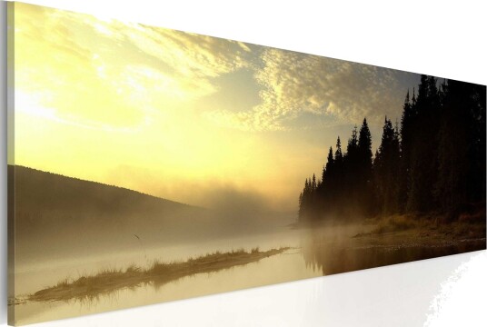Tavla Dimma Över En Sjö 135x45 cm