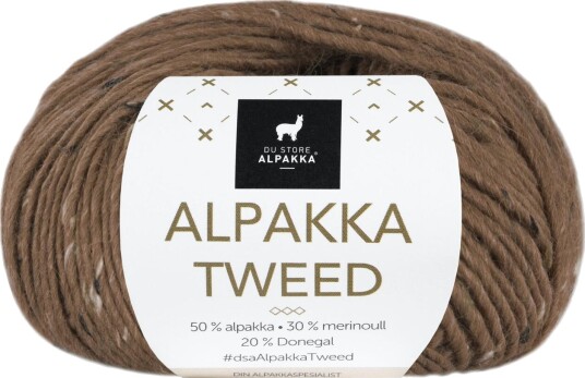DSA , Alpakka Tweed garn 135 Kanelbrun