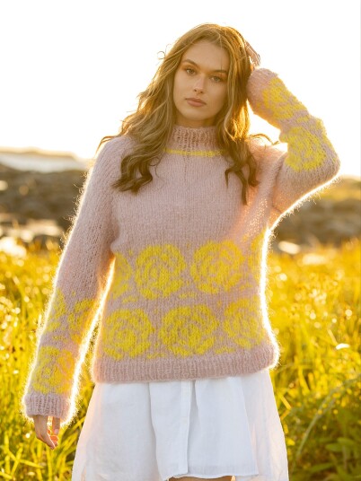 Viking Garn 2622-4b Rose Genser