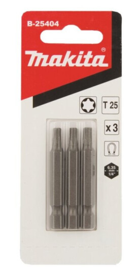 Makita - Spiss For Skrutrekker - 3 Deler - Torx - T25 - Heksagonal - Lengde: 50 Mm