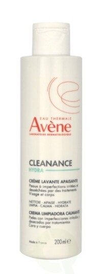 Avene Cleanance Hydra Soothing Cleansing Cream 200 ml Blemishprone Skin Left Dry And Irritated By Treatments