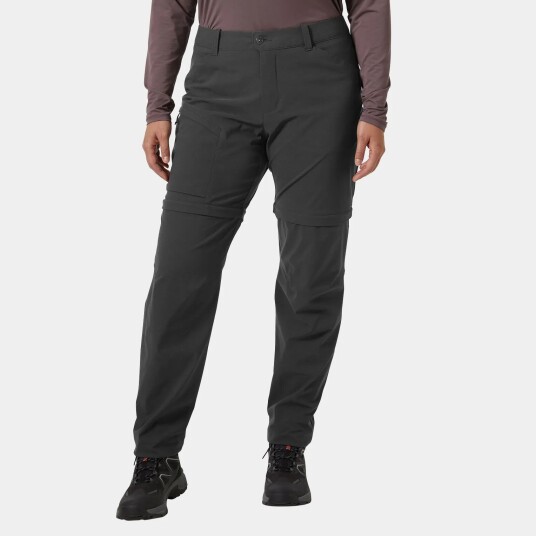 Helly Hansen W Elv Light Zip Off Trousers Grå Svart M