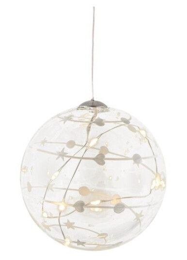 Sirius Home Sweet Christmas Ball Figur Gjennomsiktig Glass 8 Ampuller Led Batteri