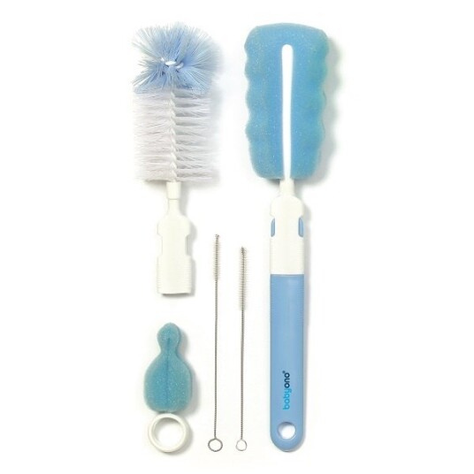 Babyono Flaske-/Smokkbørste Sett Blue
