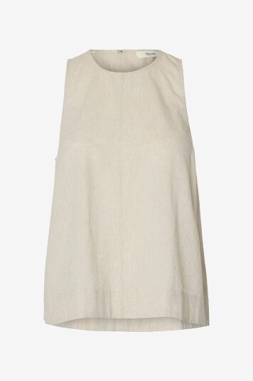 Selected Women   Linbluse slfLuisa SL Linen Blend   Grå