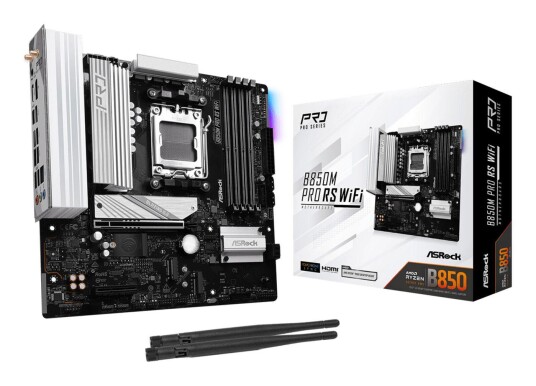 ASRock B850M Pro RS WiFi Hovedkort Micro ATX med AMD AM5 Socket ASRock B850M Pro RS WiFi Hovedkort Micro ATX med AMD AM5 Socket