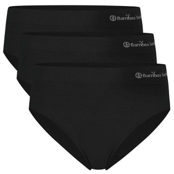 Bamboo basics Truser 3P Belle Seamless Full Brief Svart X Large Dame
