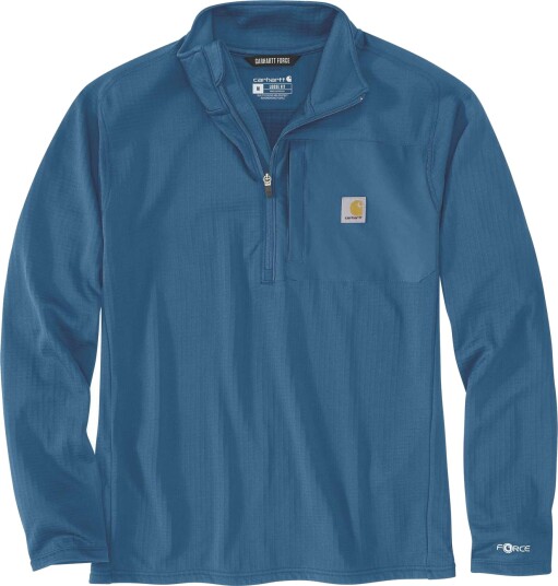 Carhartt Mock Neck Half Zip T Shirt Genser Blå Klær