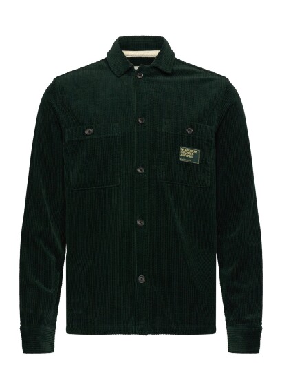 Anerkjendt Aktheo Cord L/S Overshirt Green XL