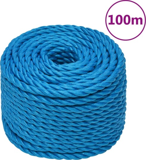  Arbeidstau blå 20 mm 100 m polypropylen