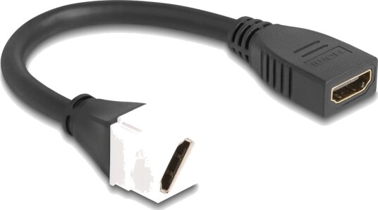 Delock 90326 Flat/Vinklet Hvit Sort Hdmi Hdmi Hunnplugg Hunnplugg
