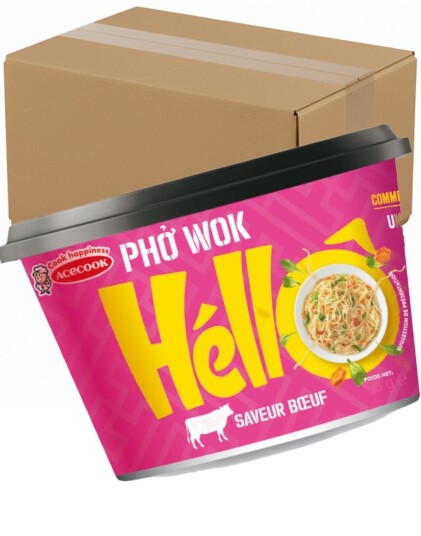 12 stk Pho Wok Bowl Beef Flavour   Pho med Biffsmak   HELLO   Hel Eske Vietnam