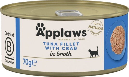 Applaws I Buljong Tunfiskfilét & Krabbe 24 X 70 G Applaws I Buljong Tunfiskfilét & Krabbe 24 X 70 G